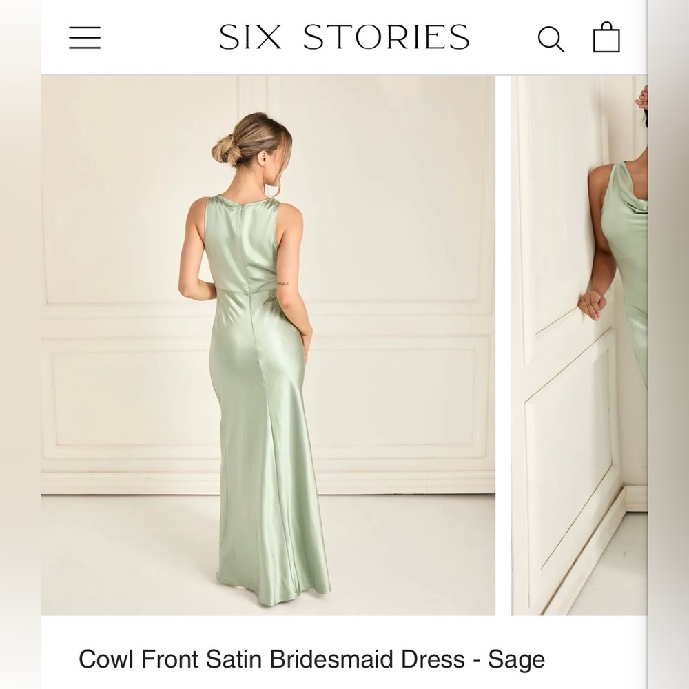 Six stories cowl front bridesmaid dress - Picture 2 of 3